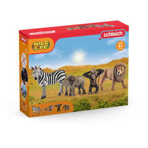 SCHLEICH Wild Life Safari Starter Toy Figures Set - Orange by SCHLEICH