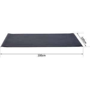HOMCOM Thick Equipment Gym Mat - Black / 200cm by HOMCOM