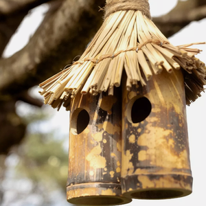 Tiki Hanging Bird Nest Box - Brown by Garden Mile