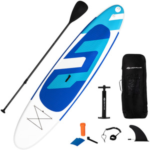 Costway 11ft Inflatable Stand Up Paddle Board - Blue by Costway