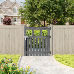 Spruce Wood Garden Fence Gate with Raised Sides by Livingandhome