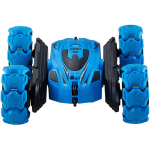 RC Stunt Car Toy with Explosive Wheels - Blue by komore