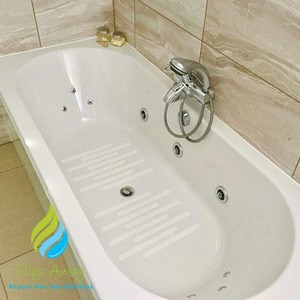 Anti Slip Bath Shower Stickers - 8 Pack White Strips - WHITE by Slips Away