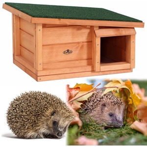 Hedgehog House Hibernation Shelter Wood - Brown by Actiaspet