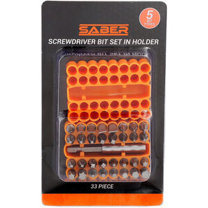 Saber 33 Piece Screwdriver Bit Set by Saber