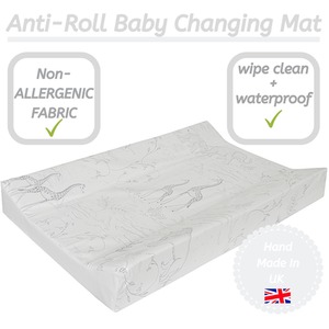 Anti-Roll Wedge Baby Changing Mat - Safari Sketches / Safari Sketches by Babycurls