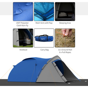Outsunny Weatherproof 2 Room Tent by Outsunny