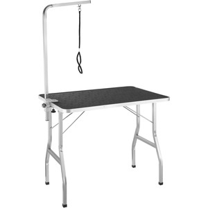 Dog Grooming Table With Arm - Black/Grey by tectake