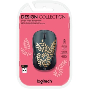 Logitech Wireless Optical Mouse - Black/Gold / Golden Garden by Logitech