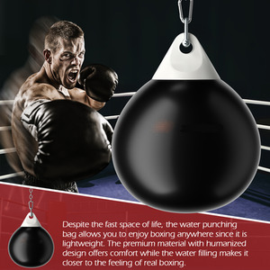 18 Inch Water Punching Bag - Black by Costway