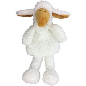Unstuffed Plush Lamb Dog Toy by Clever Paws