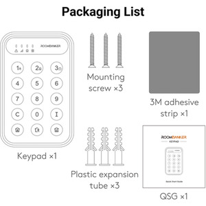 Wireless Security Keypad - White by Roombanker