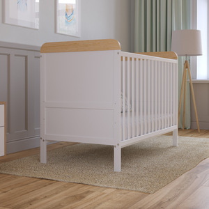 Levi Cot Bed With Mattress - White/Pine by Love For Sleep