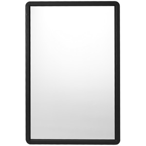 Livingandhome Black Wall Mirror with Shelf and Towel Bar - Black by Livingandhome