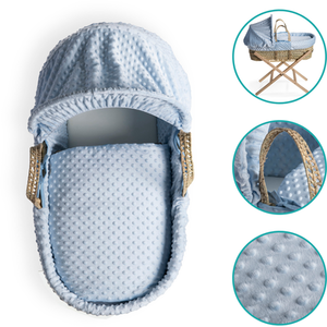 Dimple Palm Moses Basket - Grey by Clair de Lune