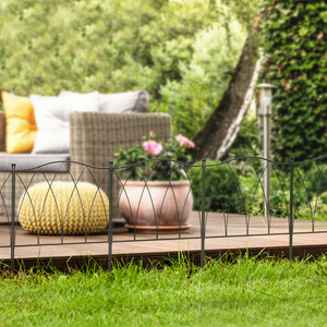 Outsunny Garden Flower Bed Border Edging - Black by Outsunny