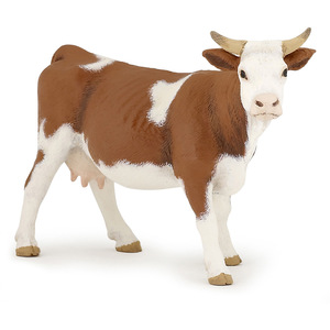 PAPO Farmyard Friends Simmental Cow Toy Figure - Brown by PAPO