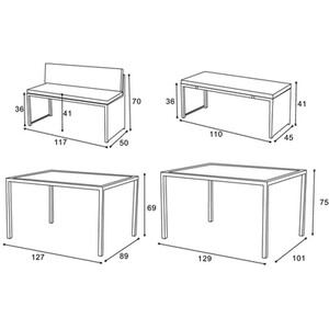6 Piece Vermont Extendable Rattan Table And Chair Set - Grey by Outdoor Essentials