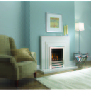 Focal Point Langham Stainless Steel Full Depth Slide Gas Fire - Stainless Steel by Focal Point Fires