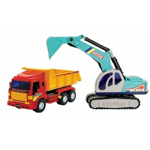 Big-Daddy Friction Powered Lorrys Toy Truck - Multi / Digger and Dump Truck by Big Daddy