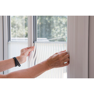 d-c-fix Linia Stripe Static Cling Window Privacy Film - White by d-c-fix