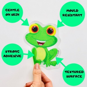 Products Anti Slip Kids Bath Stickers - Smiley Frog (5x Pack ) - Green by Slips Away