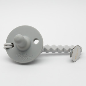 Dum Dum 2 in 1 Soother and Teether - Light Grey by Maisies