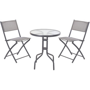 3 Piece Garden Furniture Set - Light grey