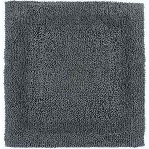 Luxury Reversible Cotton Shower Mat - Grey by Homescapes
