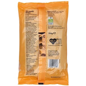 Pack of 20 Chicken Meaty Strips Dog Treats 180g