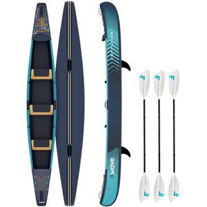 Venturer Inflatable Drop Stitch Canoe - Blue by Wave