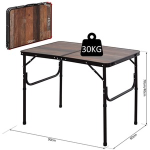 Outsunny 3ft Folding Camping Table - Brown by Outsunny
