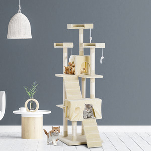 PawHut Cat Activity Centre Sisal Cat Tree for Large Cats - Yellow by PawHut