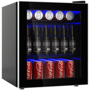 46L Mini Fridge Beverage Cooler Refrigerator - Black by Costway