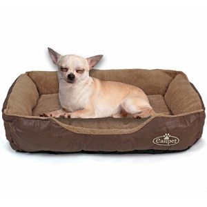 Faux Fur Dog Bed in Brown by Actiaspet