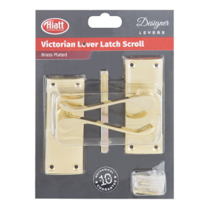 Venice Lever Handle Latch Set - Brass by Hiatt