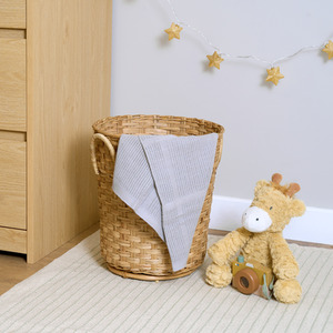 Soft Cotton Cellular Pram Blanket - Grey by Clair de Lune
