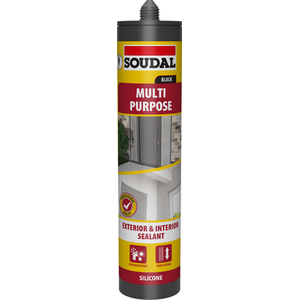 Soudal Multi Purpose Silicone Sealant - Black by Soudal