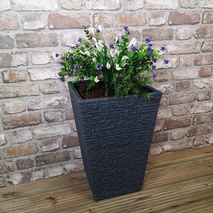 Tall Slate Effect Garden Planter - Grey by Samuel Alexander