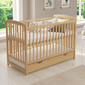 Jacob Cot Bed With Drawer And Mattress - Pine by Love For Sleep