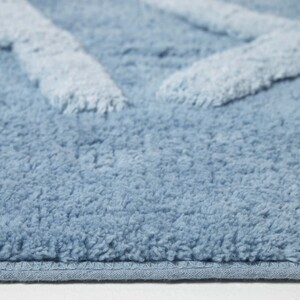 Relax Bath Mat 100 Cotton, 50 x 80 cm - Blue by Homescapes