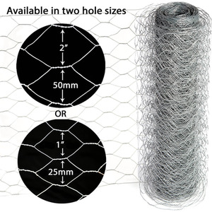 Galvanised Chicken Wire Mesh 25m by Actiaspet