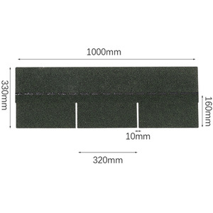 18-Pack Three-Tab Asphalt Roofing Shingles - Green by Livingandhome