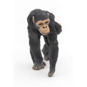 PAPO Wild Animal Kingdom Chimpanzee and Baby Toy Figure - Black by PAPO