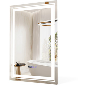 Bathroom LED Vanity Mirror - Silver by Costway