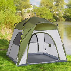 Outsunny Five Man Pop Up Tent - Army Green by Outsunny