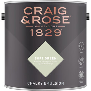 Craig and Rose Chalky Matt Emulsion - Soft Green by Craig & Rose