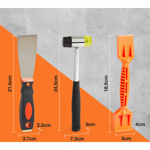 3 Piece Window Glazing Tool Kit - Black by VonHaus