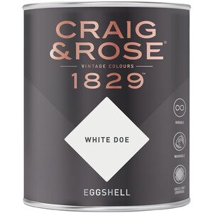 Craig and Rose Eggshell Paint - White Doe by Craig & Rose