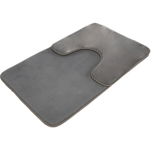 Memory Foam Bath Mat Set - Silver